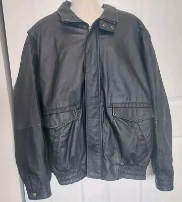 Vintage G-111 Mens Leather Jacket Size 3X Bomber Biker Motorcycle Jacket • $59.99