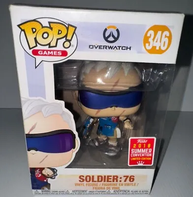 Funko Pop Overwatch Soldier 76 2018 Summer Con Limited Edition #346 VAULTED RARE • $35