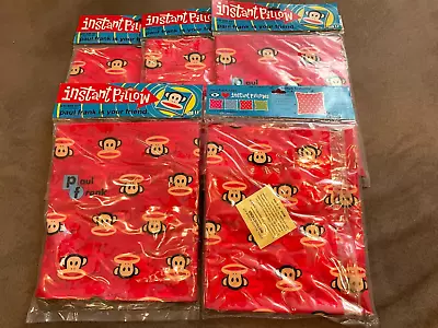 5 New PAUL FRANK Julius Monkey Red INSTANT PILLOW Plastic Inflatable Sealed LOT • $24.99