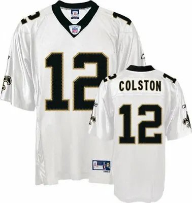 NFL Jersey New Orleans Saints Marques Colston 12 Jersey White Football Premier • $58.40