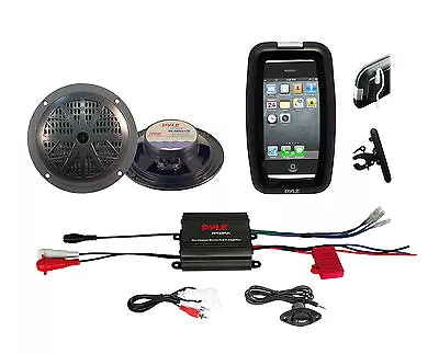 Outdoor Marine Grade Bike Boat ATV 5.25  Speakers 400W Amplifier IPod MP3 Input • $96.49