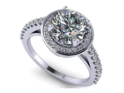 NANA 2ct Pure Brilliance Zirconia Round Halo Engagement Ring Sterling Silver  • $44.95