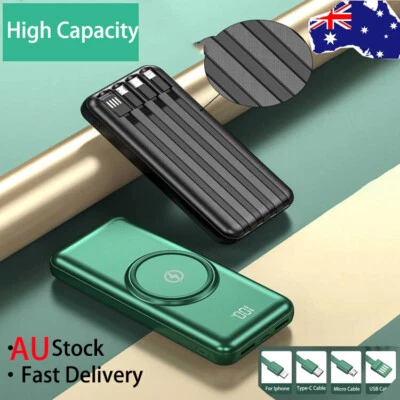 $27.45 • Buy 90000mAh Power Bank Portable Qi Wireless Battery Charger For Mobile Phone US