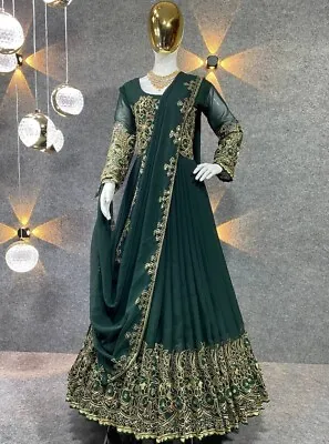Anarkali Gown Salwar Kameez Pakistani Indian Wedding Party Wear Dress Bollywood • $89.10