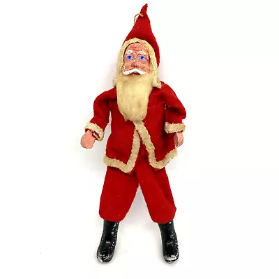 Antique Clay Face Santa Claus Japan Doll Figure Belsnickel Cotton Batting • $179.97