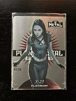 2020 UD Marvel X-Men Metal Universe Planet Platinum X-23 20PM Numbered 9/49 • $85