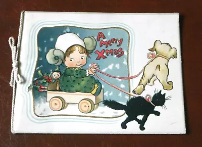 Original  Mabel Lucie Attwell Embossed Tuck Children Greetings Card - Cat. • £7.50