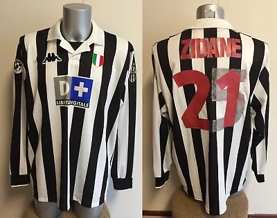 Match Issue Juventus 1998/99 L/s Home Shirt Zidane 21 Kappa Lega Calcio Serie... • £89