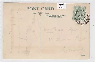 Fife DUNFERMLINE Double Ring With No 4  In Arcs  1910 Postmark /  Frators Hall • £8
