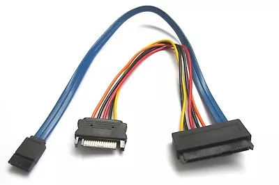 SAS 29 Pin To 7 Pin SATA Cable W/ 15 Pin SATA Power Cable 12  • $2.25