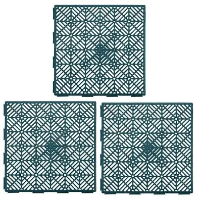 Pack Of 12 Tiles Green For Outdoor Deck Garden Flooring Tiles Board Decking • £24.99