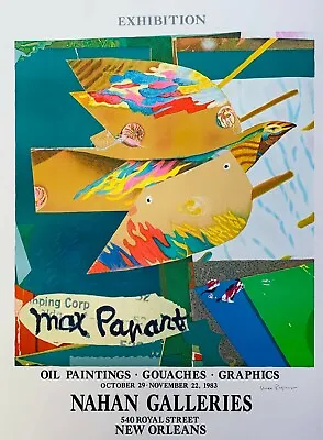 Max Papart Original Exhibition Lithograph On Paper Hand Signed & Numbered Coa • $395