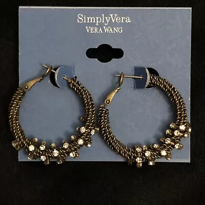 Vintage Simply Vera Wang Hoop Earrings • $10