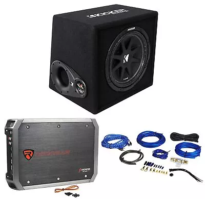 KICKER 43VC124 Comp 12  Subwoofer In Vented Sub Box Enclosure+Amplifier+Amp Kit • $289.90