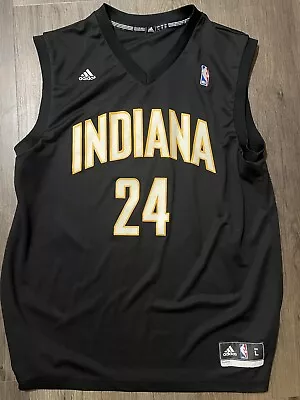 Adidas Paul George #24 Indiana Pacers BLACK 2012 NBA Basketball Jersey Sz L • $39
