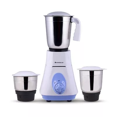 Wonderchef Vietri 500-Watt Mixer Grinder 3 Jar (White & Blue)- Free Delivery • $168.07