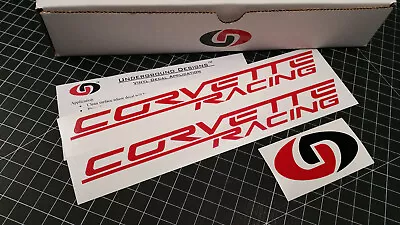 Corvette Racing Decals (2pk) C5 C6 C7 C8 Fender Stickers Stingray Z06 LSX LTX • $13.95