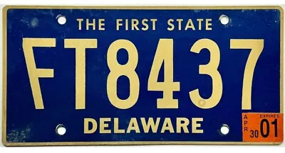 *99 CENT SALE*  2001 Delaware FARM TRUCK License Plate #8437 No Reserve • $19.30