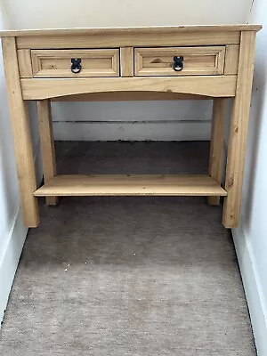Corona Console Table 2 Drawer Mexican Solid Pine Hallway • £15