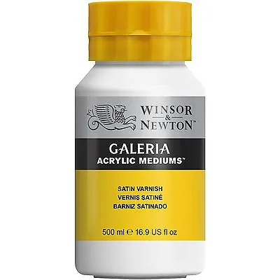 Winsor & Newton Galeria Acrylic Mediums Paint Varnish SATIN MATT Or GLOSS 500ml • £17.99