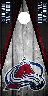 SINGLE Colorado Avalanche Cornhole Wrap Skin Game Board Decal Vintage Vinyl DT79 • $22.95