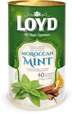 Loyd Moroccan Mint Tin Cans Herbal-Fruit Tea In Pyramids • $9.99