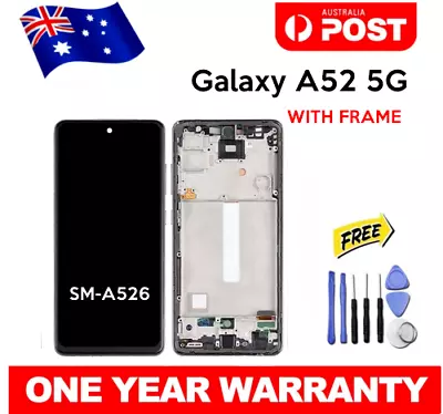 Samsung Galaxy A52 5G SM-A526 OLED LCD Touch Screen Digitizer Replacement FRAME • $87.90