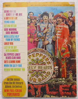 Vintage Beatles Songbook Sgt Pepper's Lonely Heart Club Band 1967 • $25