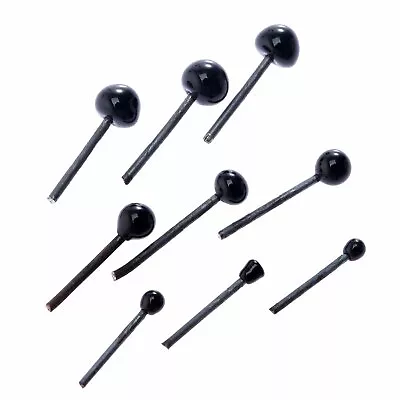 150Pairs Black Glass Bear Eyes 2/3/4mm DIY Sewing Needle Felting Toy Doll Supply • £4.78