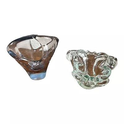 Vintage Hand Blown Glass Bowl And Vase Trinket Dish • $75