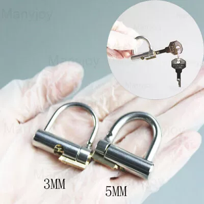 Stainless Steel Titanium D-Ring PA Lock Glans Piercing Male Chastity Device UK • £12.98