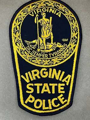 Vintage VA USA CLOTH BADGE Patch - VIRGINIA STATE POLICE 6” • $5.80