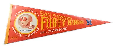 1981 San Francisco 49'ers Super Bowl XVI NFC Champions Vintage Full-Size Pennant • $14.99