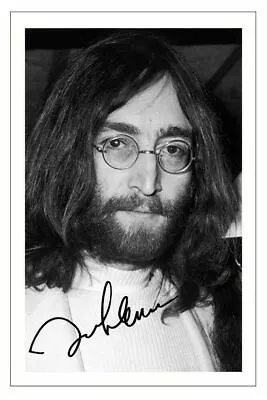 JOHN LENNON Signed Autograph PHOTO Fan Signature 6X4 Print Music THE BEATLES • $5