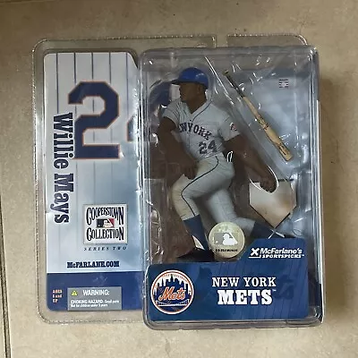 Nib Willie Mays Ny Mets Mcfarlane Cooperstown Series 2 Gray Uniform Variant • $48.99