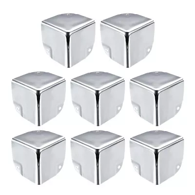 Metal Box Corner Protectors Box Edge Guard Protector 50x50x50mm Silver Tone 8pcs • $23.12