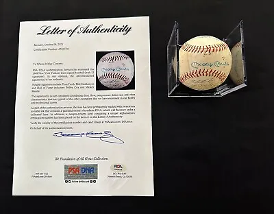 1968 Yankees Team Signed Baseball - Mickey Mantle Bobby Cox +13 W/ PSA COA • $999.99