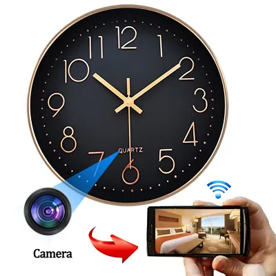 WiFi Wall Clock Camera For Home Office Security HD 1080P Mini Security IP Camera • $61.60