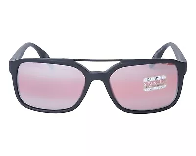 $88.61 • Buy Serengeti Sunglasses Renzo 8625 Satin Black Polarized  Sedona  Bi Mirror Italy