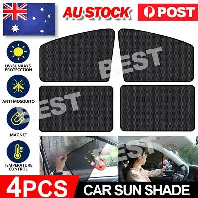 Magnetic Car Window Sun Shade UV Protection Front+Rear Side Window Curtain Cover • $11.95
