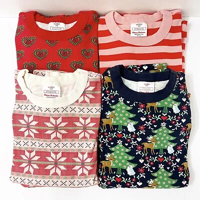 Hanna Andersson Holiday Christmas Striped Matching Pajamas Lot Girls Size 150 12 • $99.99