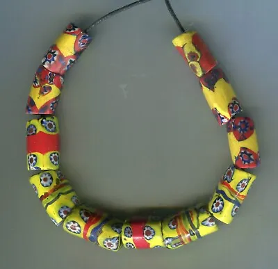 African Trade Beads Vintage Venetian Old Glass Nice Millefiori Beads • $27.50