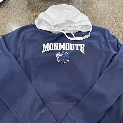 New Monmouth University Hawks Mens Size XL Blue Thermal Hoodie • $5