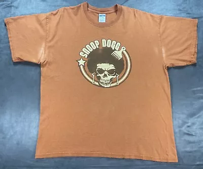 Vintage Orange Snoop Dogg Shirt Afro Comb Pick Gangster Rap 2004 Skull 420 • $45.50