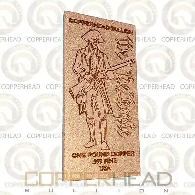 1 Pound Lb (16 Oz) 2nd Second Amendment Copper Bullion Bar .999 Fine Patriotic • $19.99