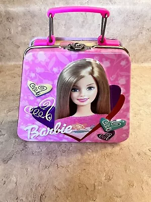 Vintage 2003 Hard To Find Barbie Mini Tin Candy Suitcase Lunchbox Collectible • $15