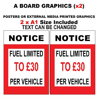 Replacement Graphics Posters Prints 2x A1 Board Pavement Sign Fuel Petrol Limit • £39.99