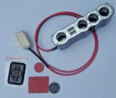£20.99 • Buy 2 Pin Clipsal-type Plug - 4 Cigarette/Cigar Lighter Sockets & 2 USB Port 1m Long