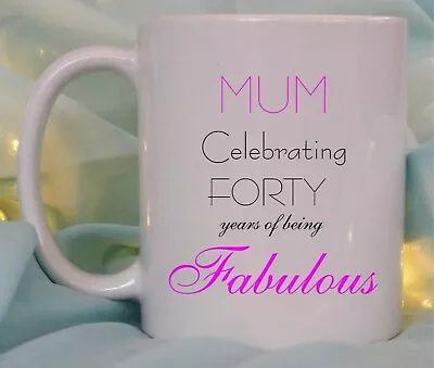 Personalised Birthday Gifts For Her Fabulous Mug Any Name Age Mum Gran Friend • £10.95