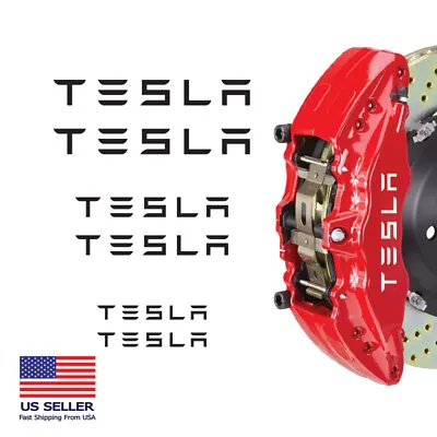 Fits Tesla Model S Y 3 Brake Caliper High Temp Vinyl Decal Sticker 6 PCS • $12.99